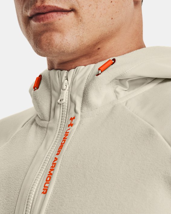 Sweat à capuche entièrement zippé UA RUSH™ Fleece pour homme, Brown, pdpMainDesktop image number 3